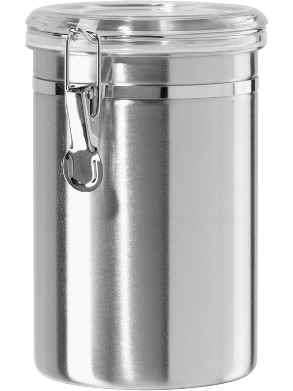 Airtight Stainless Steel Kitchen Canister 62oz - Clear Lid for Food & Pantry